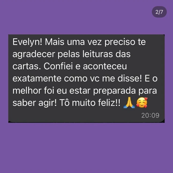Depoimento 1 sobre uma leitura com a Eve