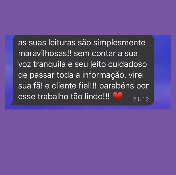 Depoimento 3 sobre uma leitura com a Eve