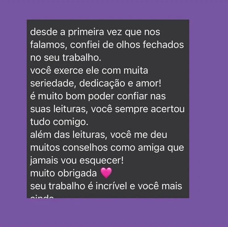 Depoimento 2 sobre uma leitura com a Eve