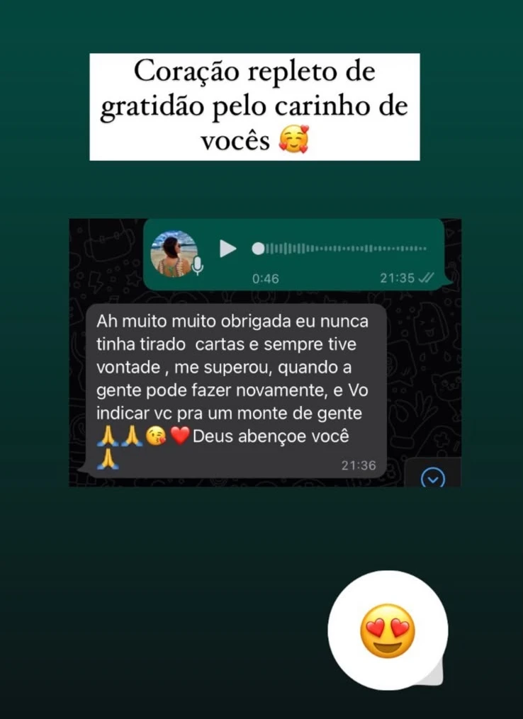 Depoimento 6 sobre uma leitura com a Eve